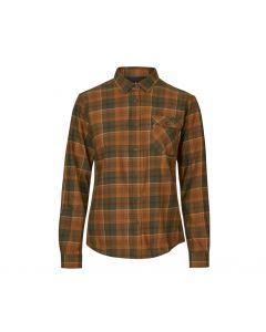 Seeland Skye Flannel Shirt Grizzly Brown/Terracotta Check