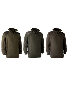 8637 Deerhunter Sheffield Knit with zip-neck